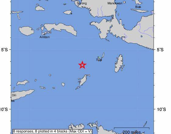 印尼發生規模6.7強震 暫無海嘯之虞