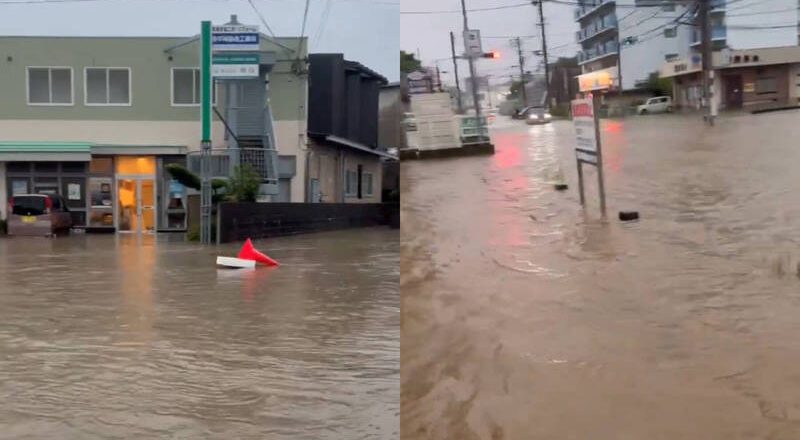 日本九州福冈暴雨成灾 女高中生落水漂流自救生还 2老人仍失踪