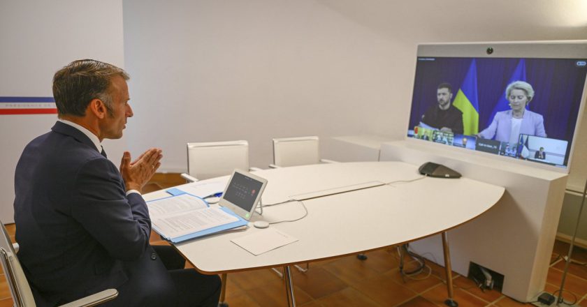 馬克宏：將就烏克蘭安全保障詢問川普