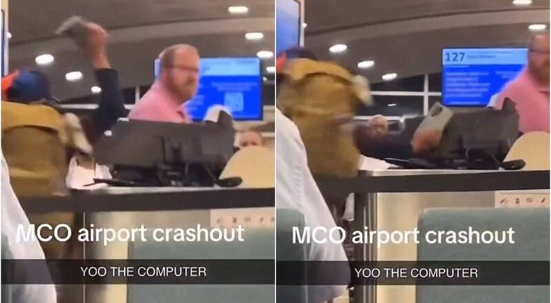 美國女乘客機場失控大鬧 怒踢地勤人員砸螢幕遭逮