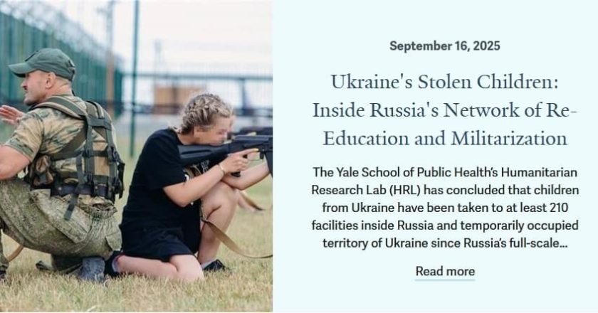 耶魯報告：俄再教育烏童軍事訓練 3.5萬人安置逾210個地點