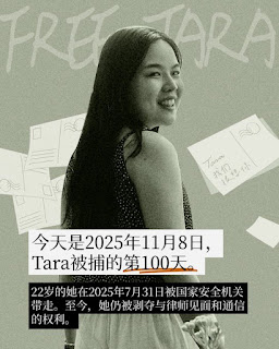 海外青年活动者张雅笛被捕已百日